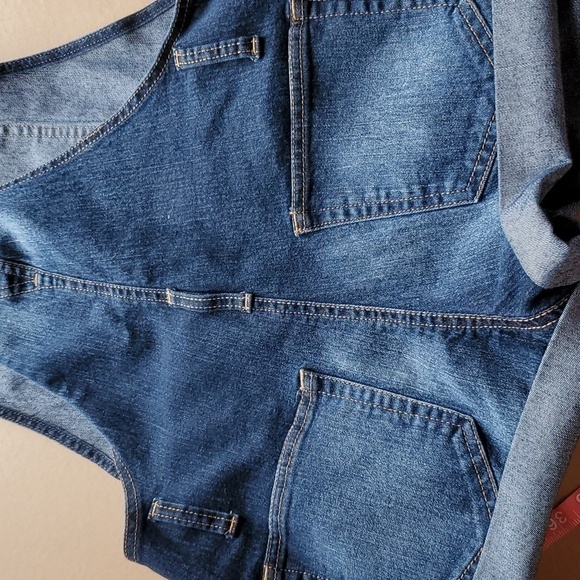 No Boundries distressed denim short overalls Large Junior 11 -13 - Picture 13 of 13